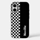 Personalised Two-Tone Checkerboard Case-Mate iPhoneケース (裏面)