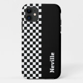 Personalised Two-Tone Checkerboard Case-Mate iPhoneケース (裏面)
