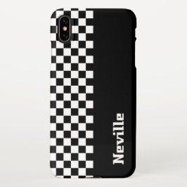 Personalised Two-Tone Checkerboard iPhone XS Maxケース