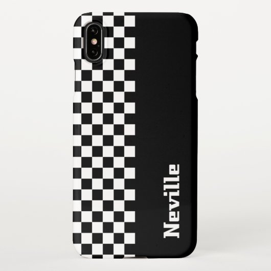 Personalised Two-Tone Checkerboard iPhoneケース (裏面)