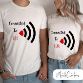 Personalised unisex love connection t-shirt tシャツ