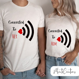 Personalised unisex love connection t-shirt tシャツ