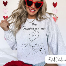 Personalised Valentine's Day sweater for couples スウェットシャツ