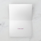 Personalised Valentines Hand-painted Love Card シーズンカード (内部)