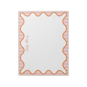 Personalised Vibrant Bold Colors Whimsical Wavy  ノートパッド (回転)