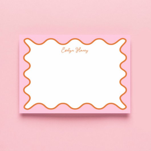 Personalised Vibrant Bold Colors Whimsical Wavy  ノートパッド