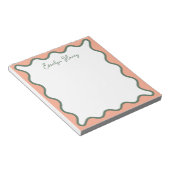Personalised Vibrant Whimsical Wavy Border ノートパッド (アングル)