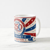 Personalised Vintage America 250 1776 -2026 コーヒーマグカップ (正面右)