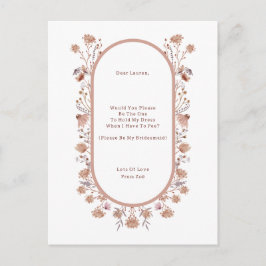 Personalised Wedding Be My Bridesmaid Invitation. ポストカード
