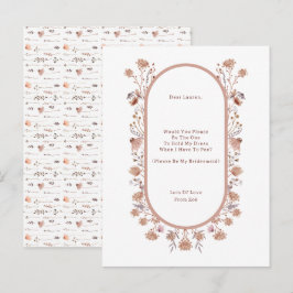Personalised Wedding Be My Bridesmaid Invitation. ポストカード