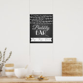 Personalised wedding "Bubbly Bar" chalkboard print ポスター (キッチン)