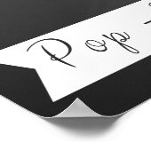 Personalised wedding "Bubbly Bar" chalkboard print ポスター (角)