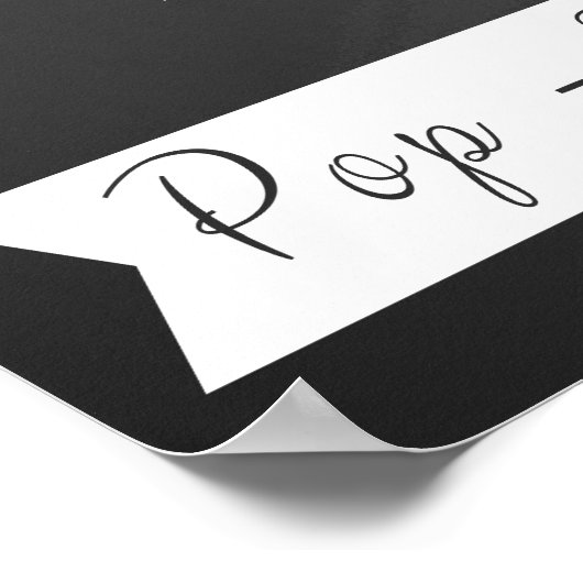 Personalised wedding "Bubbly Bar" chalkboard print ポスター (角)