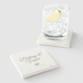 Personalised Wedding Coasters ストーンコースター (横)
