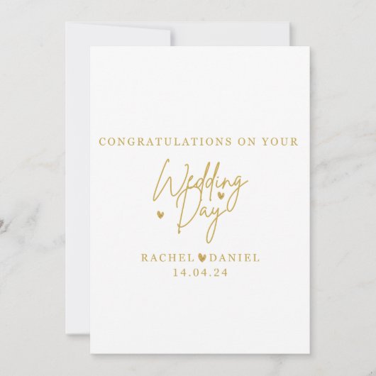 Personalised Wedding Day Card - Happily Ever After 招待状 (正面)