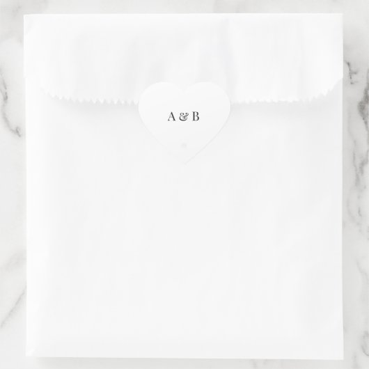 Personalised Wedding Envelope Sticker | Initials ハートシール (バッグ)