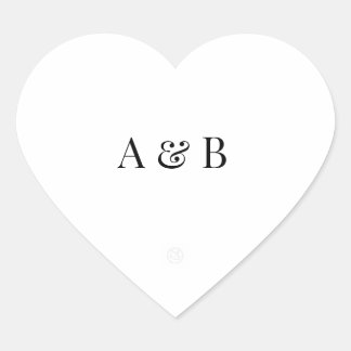 Personalised Wedding Envelope Sticker | Initials ハートシール