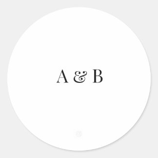 Personalised Wedding Envelope Sticker | Initials ラウンドシール