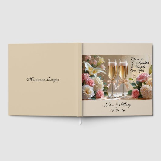 Personalised Wedding Guest Book-Happily Ever After ゲストブック (全面)