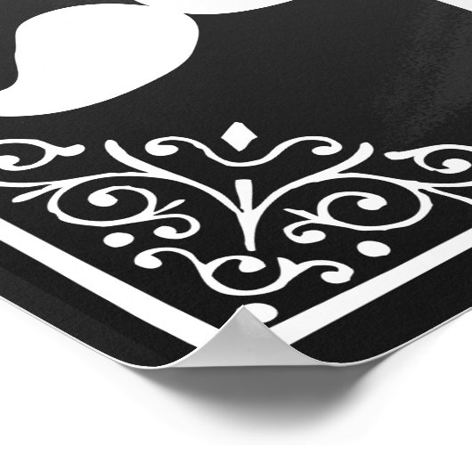 Personalised wedding  photo booth sign chalkboard ポスター (角)