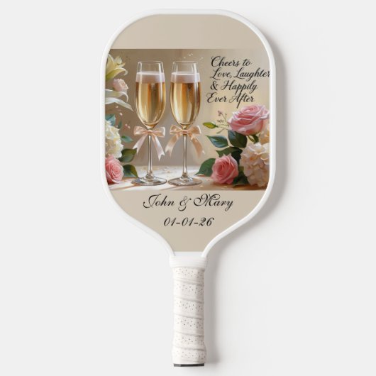 Personalised Wedding Pickleball Paddle ピックルボールラケット (正面)