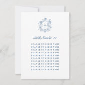 Personalised Wedding Table Number Blue Seating (裏面)