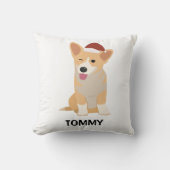 Personalised Welsh Corgi Cushion クッション (正面)