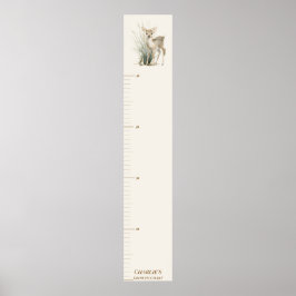 Personalised Woodland Deer Growth Chart ポスター