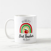 Personalised World's Best Teacher Coffee Mug コーヒーマグカップ (左)