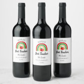 Personalised World's Best Teacher Wine Label ワインラベル (ボトル)