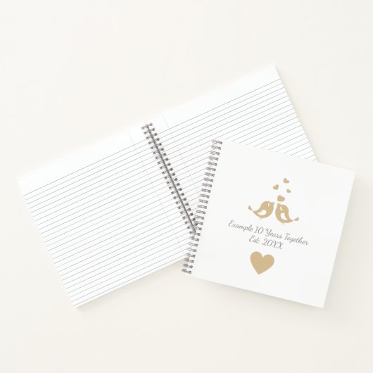 Personalised Years Together Anniversary Gift  ノートブック (内部)