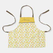 Personalised Yellow Banana Pattern Apron. エプロン (正面)