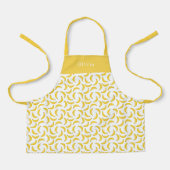 Personalised Yellow Banana Pattern Apron. エプロン (正面)