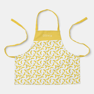 Personalised Yellow Banana Pattern Apron. エプロン