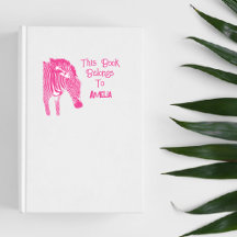 Personalised Zebra This Book Belongs To