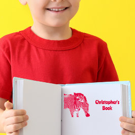 Personalised Zebra This book belongs to セルフインキングスタンプ