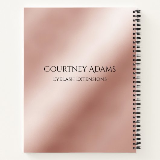 Personalisierbarメイクアップアーティストまつげ拡張機能 ノートブック (裏面)
