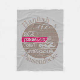 personalisierbar名Prinzessin Wanderschuhe フリースブランケット