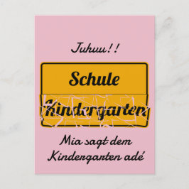 personalisierbar Einschulung mit Schultasche ポストカード