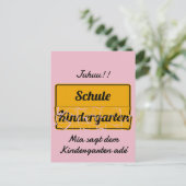 personalisierbar Einschulung mit Schultasche ポストカード (スタンド正面)