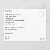 personalisierbar Einschulung mit Schultasche ポストカード (裏面)