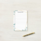 Personalisierbar Greenery liniert ポストイット (デスク上)