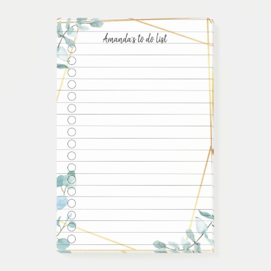 Personalisierbar Greenery liniert ポストイット (正面)