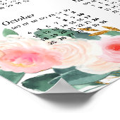 Personalisierbar Kalender 2021フローラ ポスター (角)