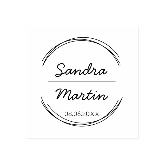 Personalisierbar Kreis ラバースタンプ (インプリント)