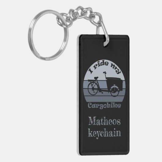 personalisierbar, Lastenrad, Dein Name キーホルダー (正面左)