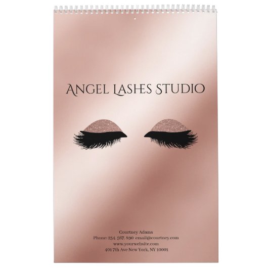 Personalisierbar Makeup Artist Eyelash Extensions カレンダー (カバー)
