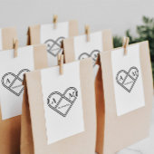 Personalisierbar Monogramm Herz ラバースタンプ