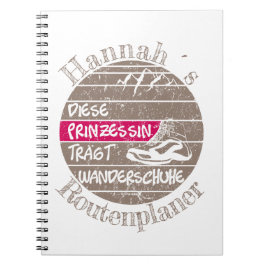 personalisierbar Name Prinzessin Wanderschuhe ノートブック
