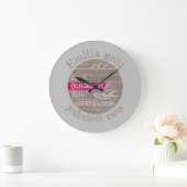 personalisierbar Name Prinzessin Wanderschuhe ラージ壁時計 (ホーム)